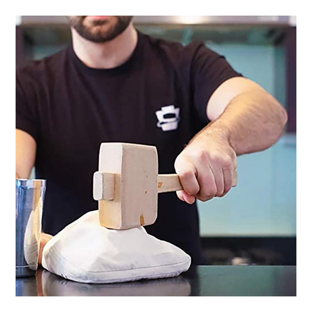 Cocktail-Sets Profi Barkeeper Kit mit Eisbeutel und Eiscrusher – Premium Bar Werkzeuge und Zubehör für die Hausbar – Inklusive Leinentasche – 4-teiliges Set für perfekte Cock