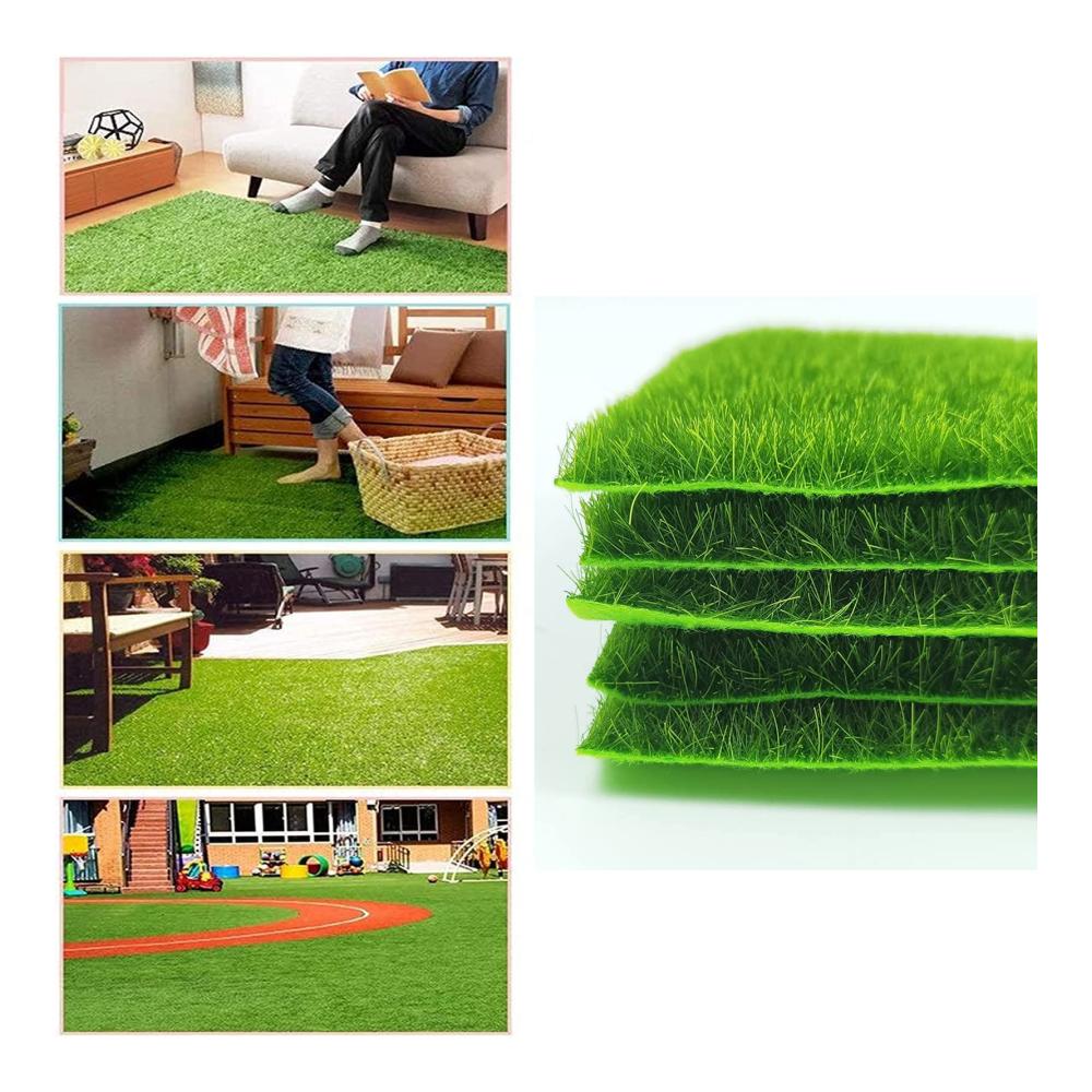 6er Set Kunstpflanzenmatte für DIY Deko - Künstliche Rasenmatten für Garten Terrasse Balkon & mehr - Natürliche Optik pflegeleicht & vielseitig - Perfekte Dekoration für Innen- und Außen