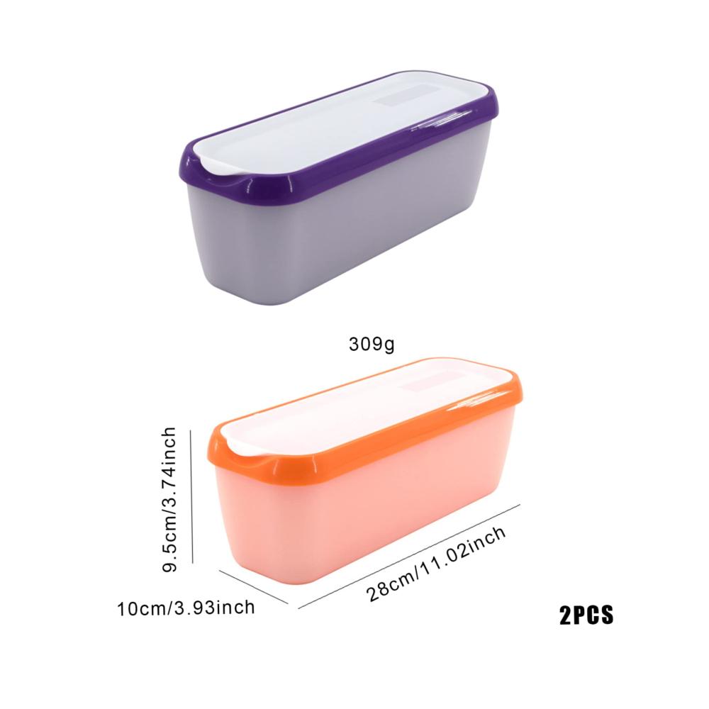 Organisieren Sie Ihre Küche mit Stil! 2er-Set Eiscreme-Vorratsdosen je 15 Quart mit Deckel. Perfekt für hausgemachte Leckereien. Rutschfeste isolierte Creami-Pint-Behälter für den Gefrierschrank