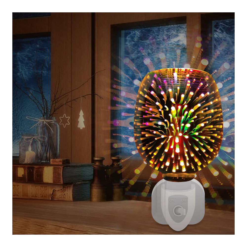 M MUNCASO 3D Öllampen Wachs-Wärmer | Elektrischer Duftlampen-Brenner für Zuhause | Aroma Lampe Nachtlicht | Wohnzimmer Dekoration | Romantische Beleuchtung | Inkl. 2 Ers