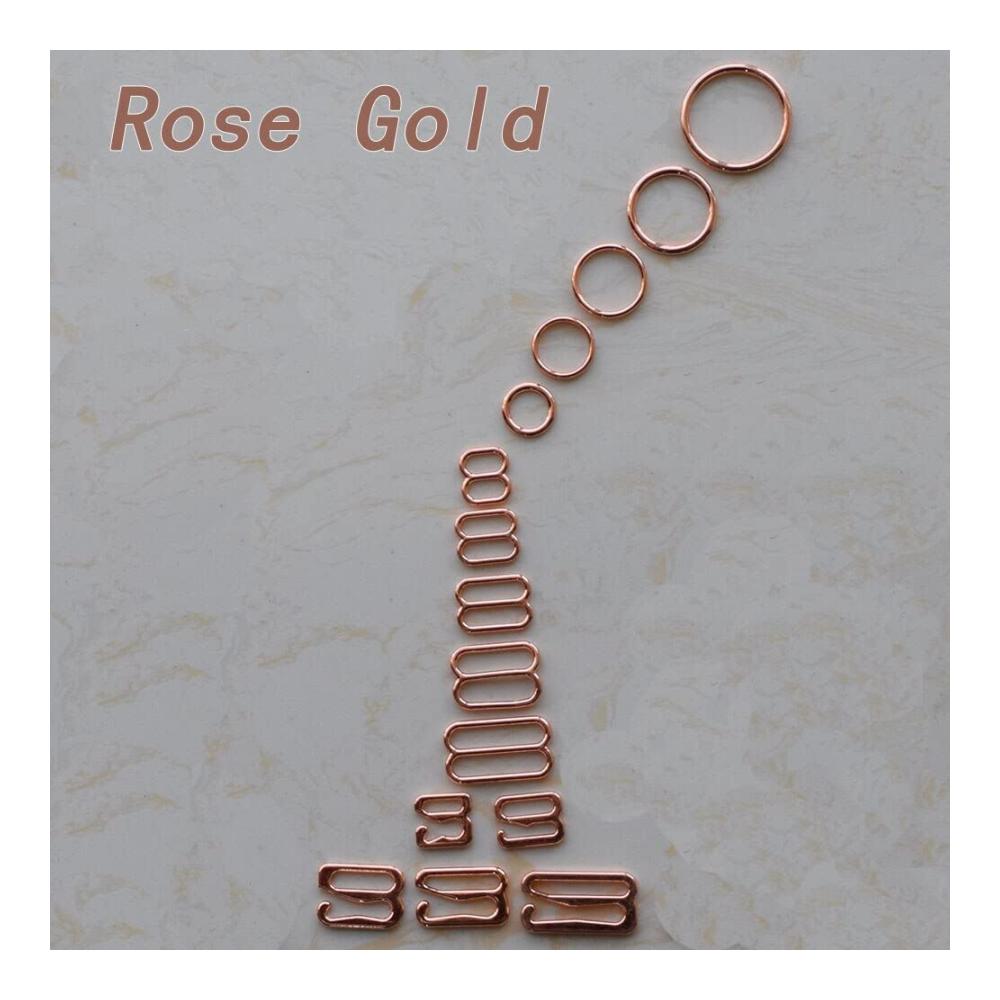 Nylon-beschichtete BH-Verschlüsse - 20er Set Metall Figur 8 Formen - Nähzubehör für Dessous & BH-Träger 6 mm/8 mm/10 mm/12 mm/15 mm