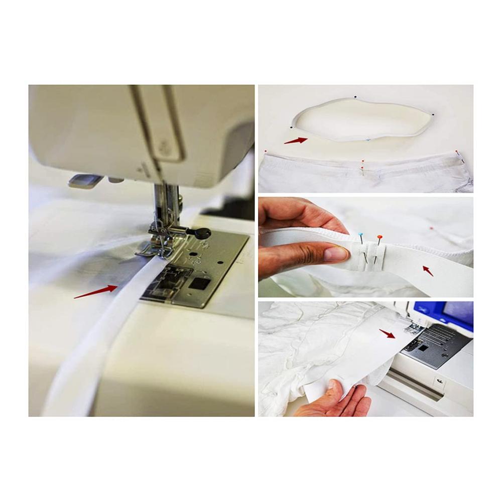 Hochwertiges Weißes Gummiband 20mm x 40m - Elastisches Polyesterband für Nähen und DIY Handwerk - Strapazierfähiges Elastikband für Haushalt und Bastelprojekte - 1 Rolle