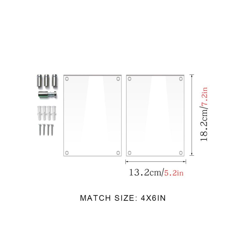 Premium Magnetrahmen Set - 2er Pack Transparente Acryl Bilderrahmen für Doppelseitige Präsentation - Rahmenlos & Elegant - Idealer Acryl Fotorahmen für Zuhause Büro und Galerie