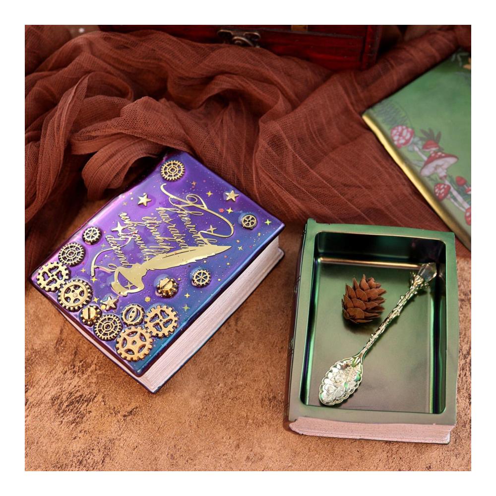 Erstellen Sie Ihre eigenen Kunstwerke mit Leichtigkeit! 2 Stück Silikonformen für Harzboxen | Silikonformen in Buchform mit Schiebedeckel-Design für Modellieren & Gießen von Harz Schmuck Tarot