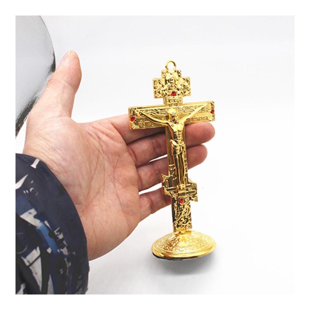 Orthodoxes Kreuz Jesus 135 x 7 cm - Katholischer Christus für Heimdekoration und Gebet - Religiöse Dekoartikel für die Christliche Kirche - Kruzifixe und Gebetsutensilien in verschiedenen Farben verfügbar