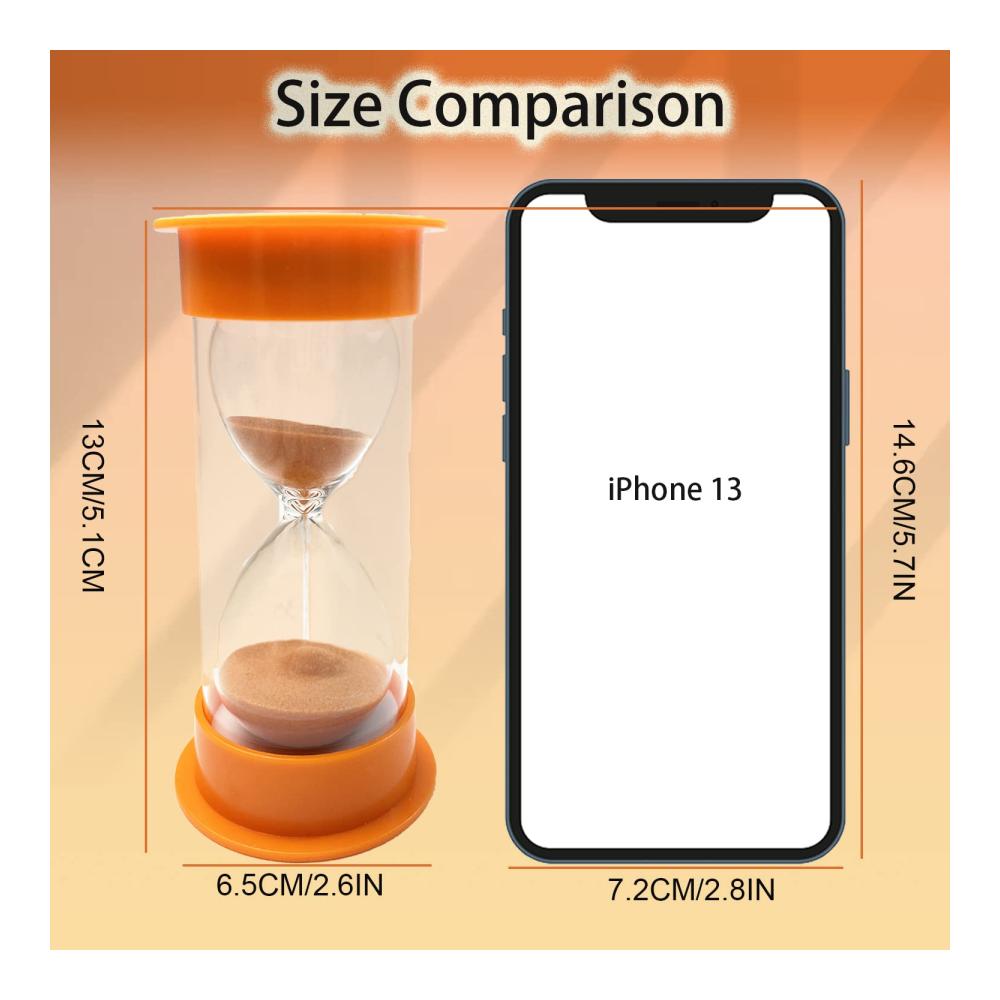 Eieruhren Set Kinder | Sanduhren Timer 10 Minuten | Küchen-Timer-Uhr Orange | Zeitmanagement-Assistent | Kreative Geschenke für Kinder