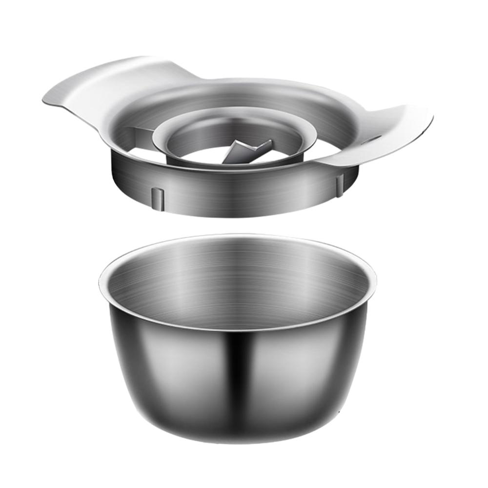 Metalic Gray Fruit Cutter bowl