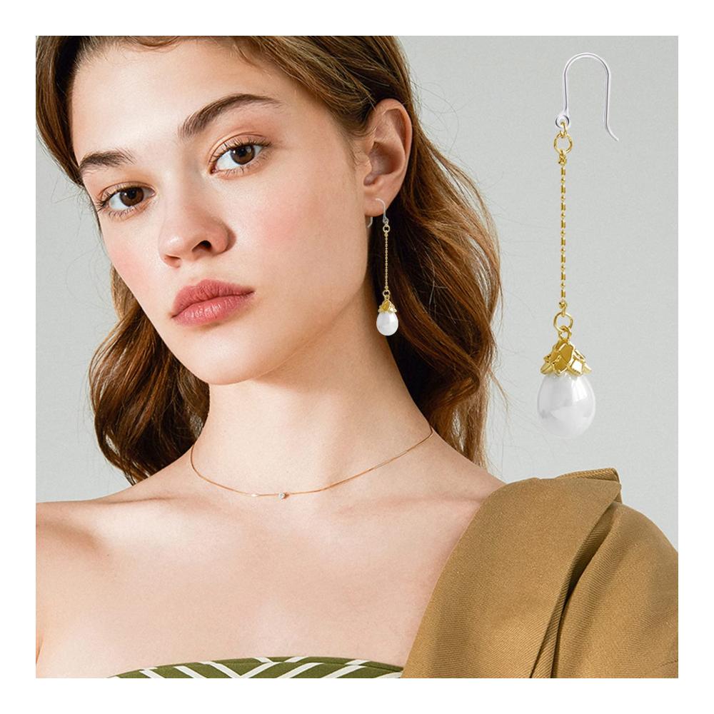 100er Set Ohrhaken & Stopfen für DIY-Schmuck Transparente Kunststoff Ohrringhaken mit Schlaufen & Ohrstopfen - Ideal für Eigenkreationen & Bastelfans