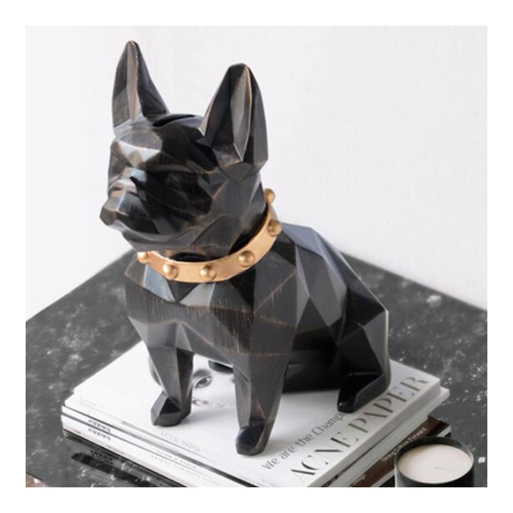 Spardosen Schwarze Französische Bulldogge Münzbank Box für Geburtstagsgeschenke - Home Decor Figur mit Münzaufbewahrungsbox