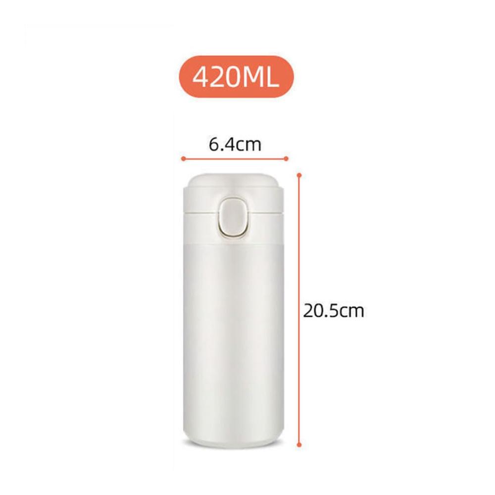 Hochwertige Thermosflasche 420ml für kalte & warme Getränke - Niedliches Mädchen Anime Design - Tragbarer Reisebecher - Ideales Geschenk für unterwegs