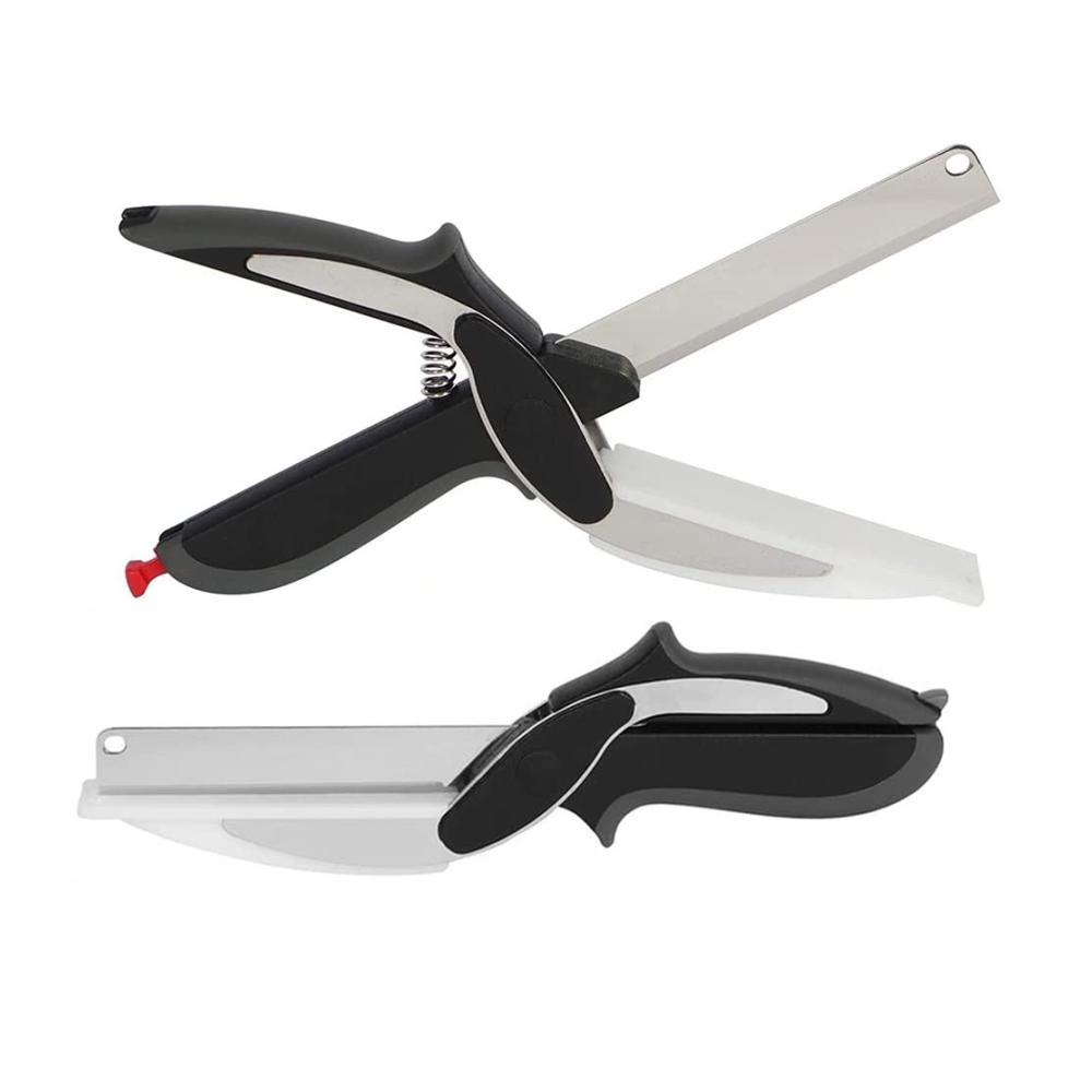 Präzise Küchenscheren Food Cover Cutter Mehrzweckschneider Gemüse Chopper und Picknick Schere mit integriertem Schneidebrett – Perfekt zum Schneiden von Obst Roastbeef und mehr! Robuste Küchenhelfer für mühelose Zubereitung