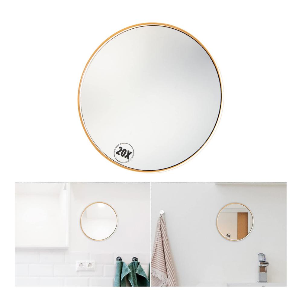 Klarer Blick jeden Morgen Set mit 2 Wandmontage-Rasierspiegeln für Badezimmer und Schlafzimmer. Hochwertige Vergrößerung perfekt für präzises Schminken und Rasieren