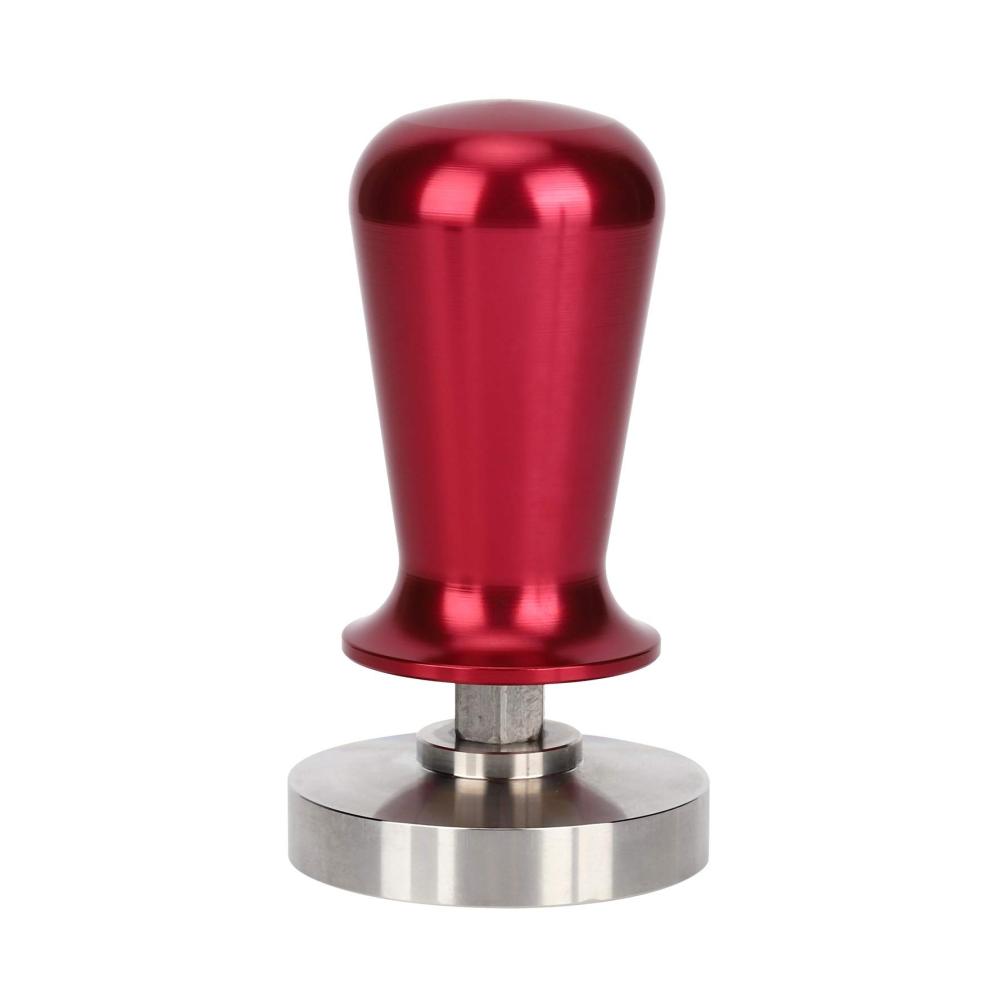 Hochwertiger 575 mm Edelstahl Kaffeestampfer | Flachdruck Presshammer für perfekten Espresso | Robustes Kaffeezubehör in Rot | Barista-Tool für besten Kaffeegenuss