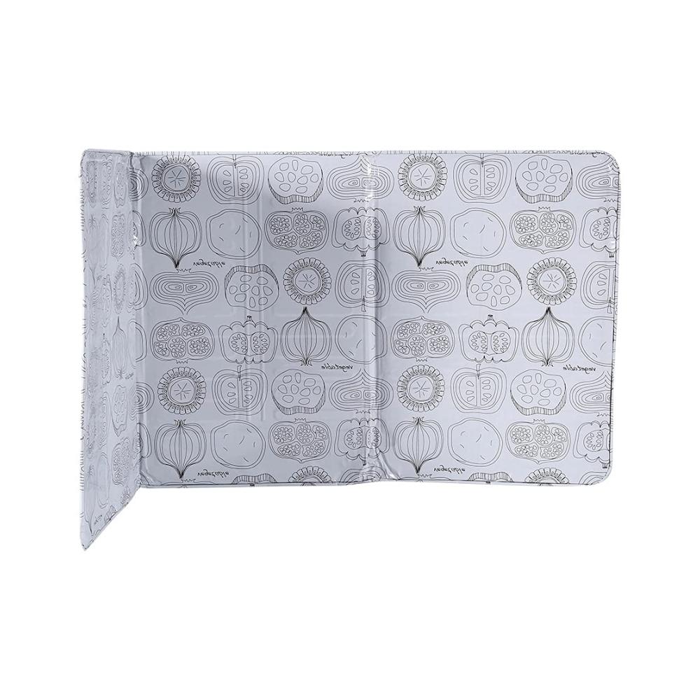Faltbarer Spritzschutz für die Küche - Effektiver Küchenschutz gegen Ölspritzer - Klappbarer Herd Spritzschutz mit Blumenmuster - Ideal für Gasherde - 39x84cm