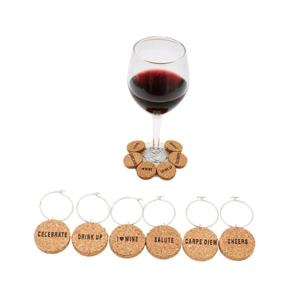 36 Stk Glasmarkierer & Anhänger für Getränke - Kreative Korkglas Trinkanhänger für Weinliebhaber - Charmante Glasringe & Weinschilder aus Kork - Perfekte Geschenkidee für gesellige Runden