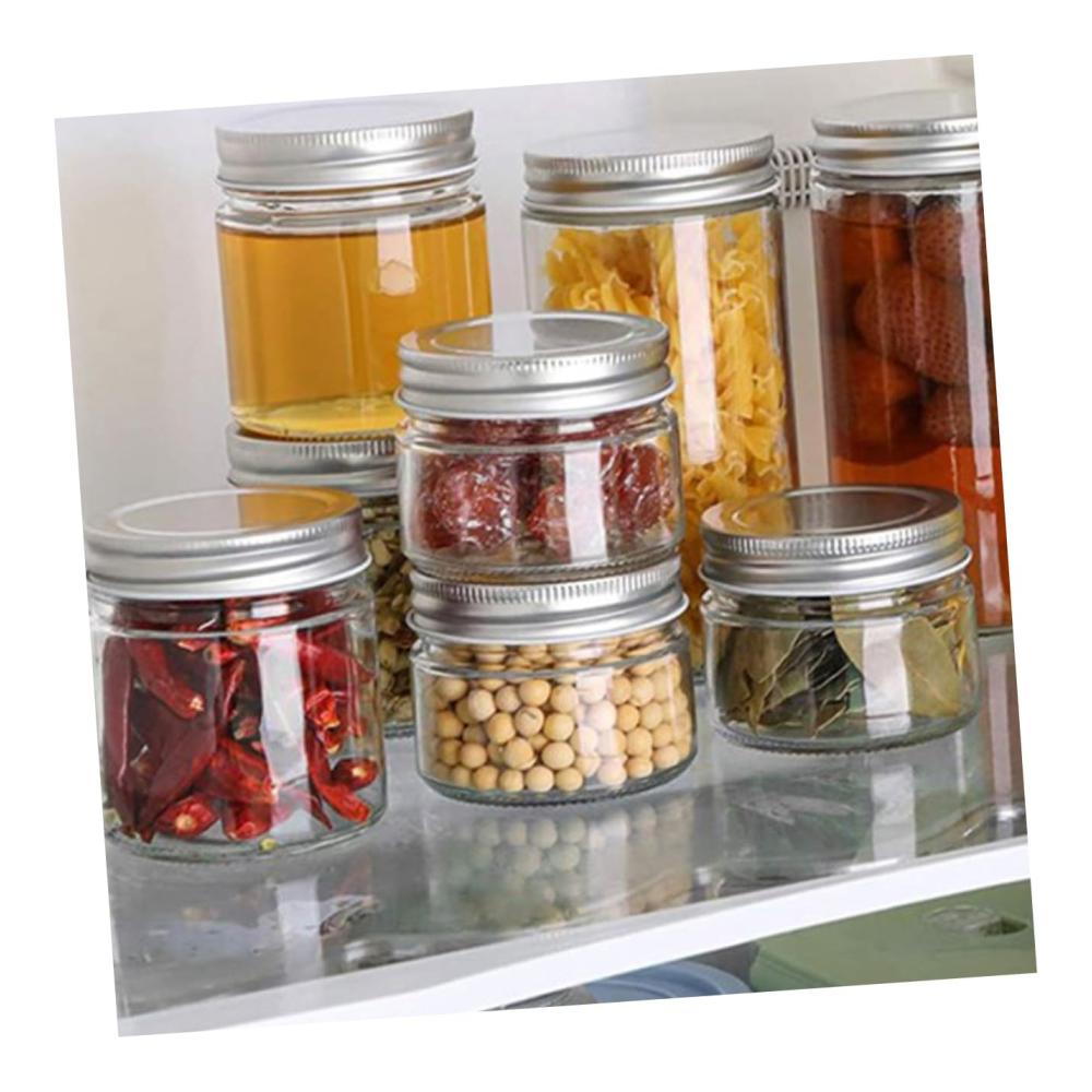 8er Set Vorratsdosen aus Glas mit Deckel - Perfekte Aufbewahrungslösung für Gewürze Snacks & mehr - Luftdichter Vorratsbehälter für Frische & Ordnung in der Küche - Wiederverwendbare Glasbehälter