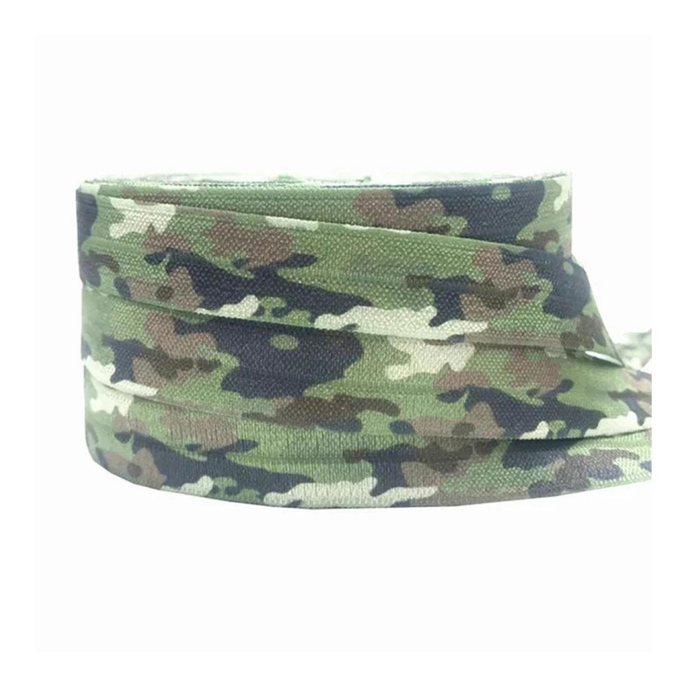 10 Yard Camouflage Print Falten Über Elastische Bänder - Perfekt für Kopfbedeckungen Partydekoration Geschenkverpackung und mehr! Hochwertiges Nähen und Heimdekoration Zubehör - P960