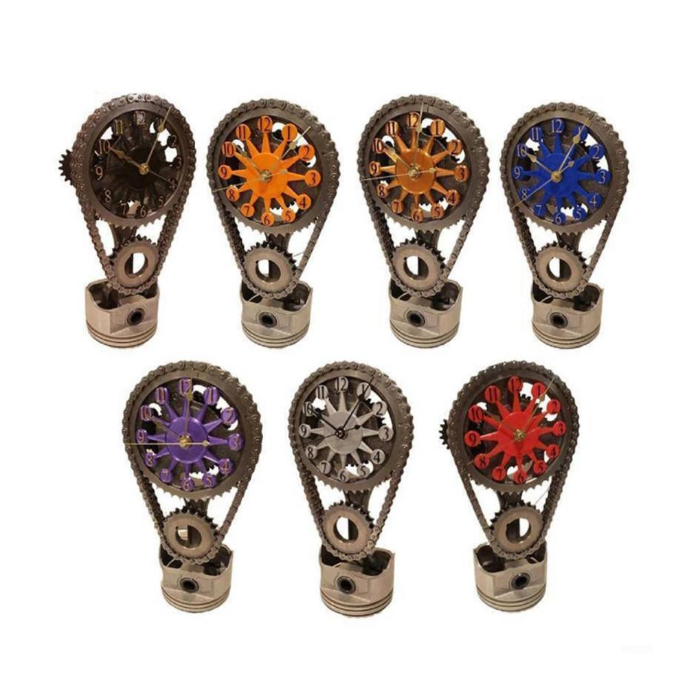 Entdecken Sie die faszinierende Welt der Uhrwerke 3D-Metallausgabe motorisierte Steuerkettenuhr mit rotierendem Vintage-Design. Perfekte Dekoration für Zuhause Büros und Wohnzimmer. Einzigartige gelbe Farbgebung