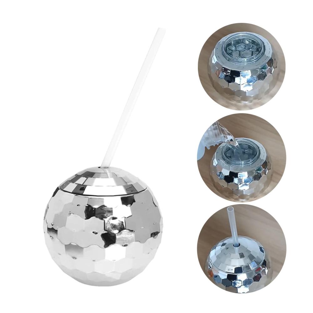 2 x Stilvolle Cocktailbecher mit Strohhalm | Party-Set für Nachtclubs & Bars | Inklusive Kugeln | Perfekt für Partys Diskotheken & Frauen | Hochwertige Bar