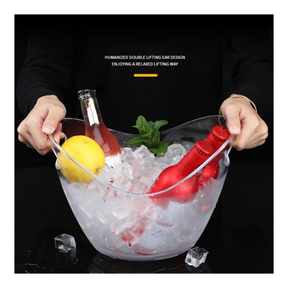 Premium Wein- & Sektkühler Eleganter Eiskübel für Champagner Wein & Bier - Transparenter Acryl Eimer für stilvolle Home Bars & Partys