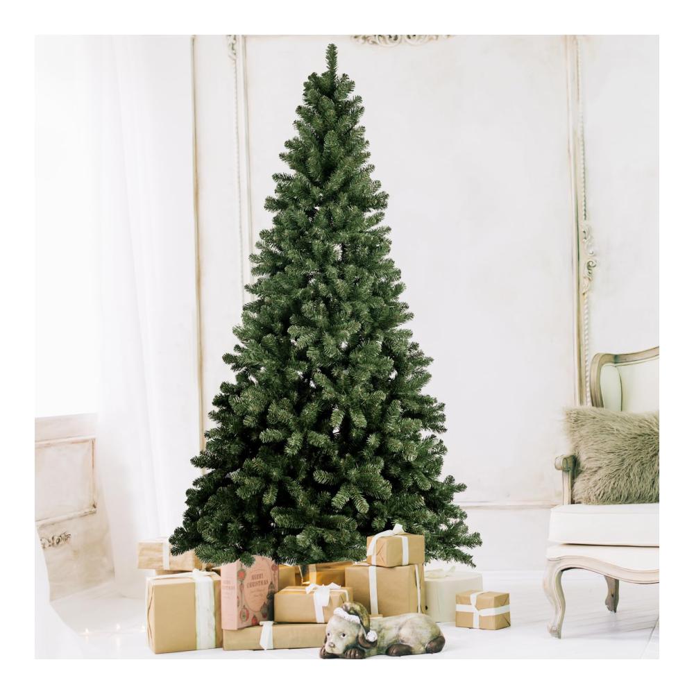 Erleben Sie festliche Magie 6FT Künstlicher Weihnachtsbaum mit 820 Zweigspitzen aus hochwertigem PVC. Perfekte Weihnachtsdekoration und Halloween-Highlight mit stabilem Metallständer für stressfreie Feierlichkeiten! Schaffen Sie zeitlose Erinnerungen