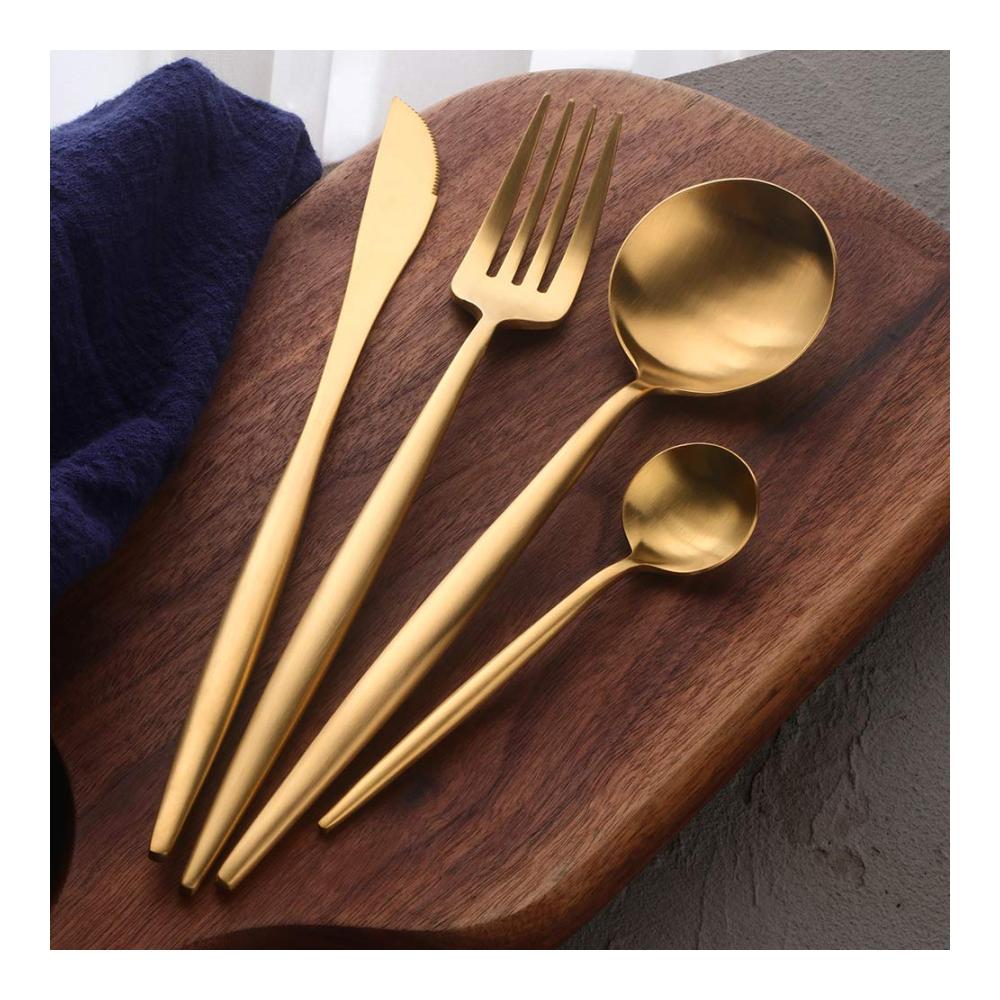 Exquisites 6-teiliges Kaffee & Mokkalöffel Set - Hochwertiges Goldbesteck aus Edelstahl - Elegantes Geschirr-Set für den täglichen Gebrauch und besondere Anlässe - Perfekte Ergänzung zu Ihrer Tischkultur