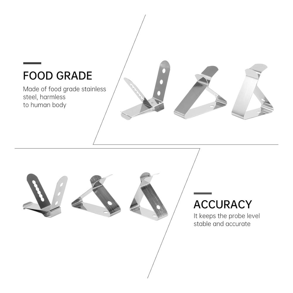 Digitales Bratenthermometer Set mit 6 Sonden Grill Clip Halterung & Edelstahl Konstruktion - Präzise Temperaturmessung für Grill Ofen und Smoker