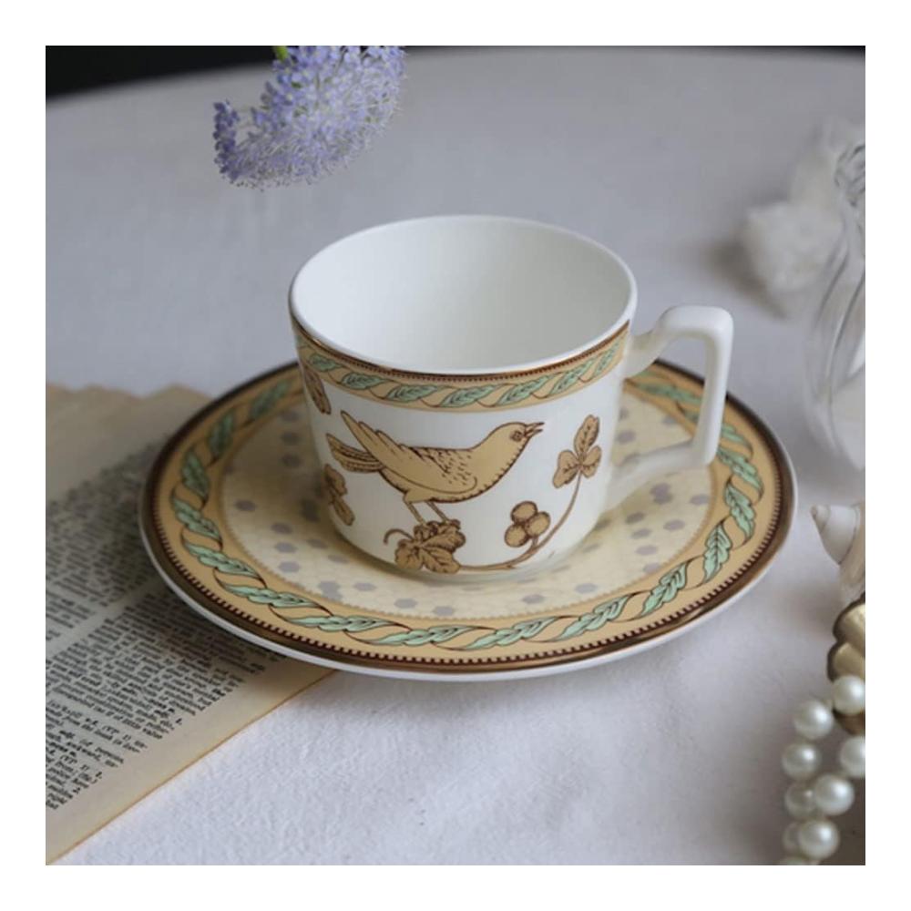 Entdecken Sie den Luxus 6-teiliges chinesisches Teetassen- & Untertassenset - Elegante Kaffeetasse mit Untertasse verziert mit Vogelmuster und goldenem Rand. Perfektes Geschenkset für exquisiten Genuss und stilvolle Momente. Gönnen Sie sich ein einzigartiges Teetr