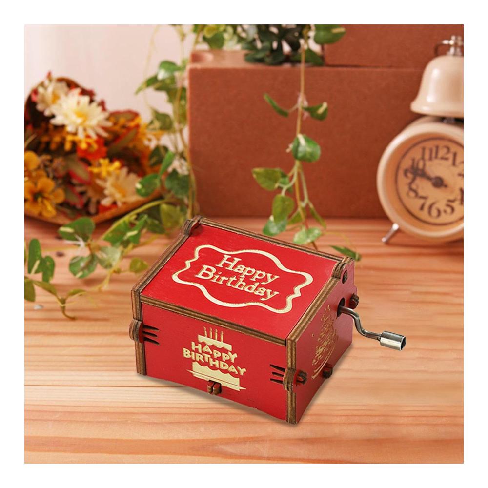 Gönnen Sie sich Nostalgie mit unserer Vintage Spieluhr! Handkurbel-Musikspielzeug mit rot antiker Gravur. Perfektes Geschenk für Geburtstage und Valentinstage! Ideal für Liebhaber Freunde und die Familie. Machen Sie Ihren Tag melodisch