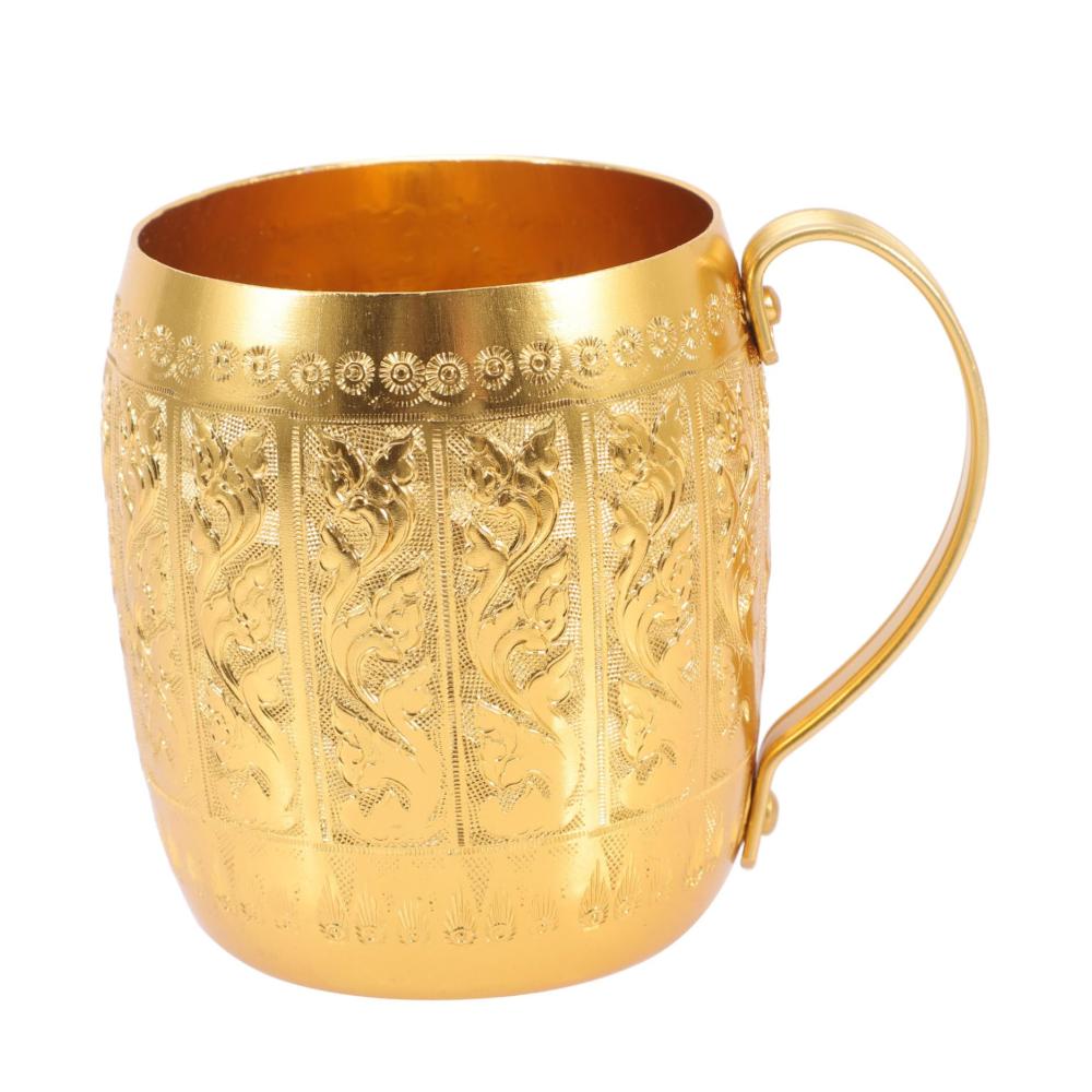 Erfrischend stilvoll 6er Set Wassergläser mit Goldverzierung ideal für Wasser Saft & mehr - Elegante Trinkgläser im Skelett-Design perfekt für jeden Anlass - Hochwertige Legierung für besonderen Genuss - Exklusive Geschenkidee für Liebhaber exquisiter Trink