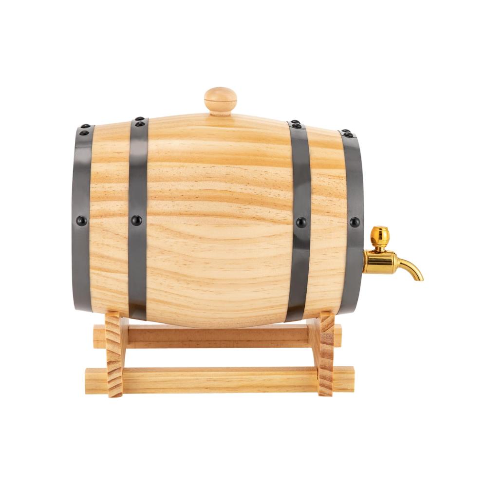 Entdecken Sie das Ultimative Cocktail-Sets 3L Weinfass & 0.8 Gal Holz Whiskey Fass mit Ständer Spund und Zapfhahn. Perfekte Cocktail Maker Maschine für die Reifung von Whiskey Cocktails Tequila Bier und Wein. Ideale Geschenke für Papa