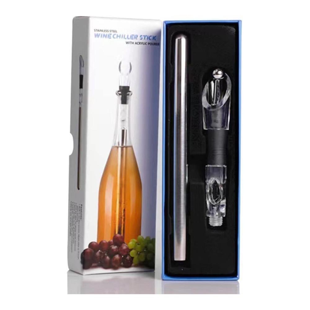 Genießen Sie perfekt gekühlten Wein – Weinkühler mit Edelstahl-Ausgießer und Belüfterstab – stilvoll servieren und genießen! Ideal für Ihre Weinabende