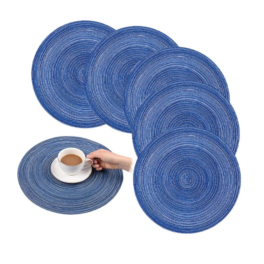 Entdecken Sie die Schönheit von 6PCS Rutschfesten Platzsets - Hitzebeständig und Waschbar | Perfekt für Ihren Esstisch | Attraktive Geflochtene Designs | Hochwertige Tischsets Set