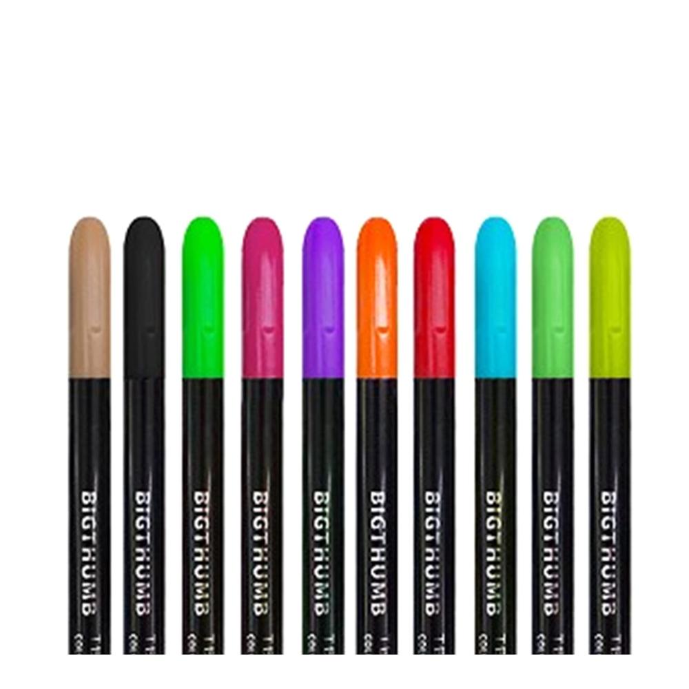 Stoffmalfarben Set 10 Farben Stoffstifte Permanent für Kleidung T-Shirts Leinwände & Taschen - Ideal für Kunstprojekte Basteln & Geschenke für Erwachsene und Kinder