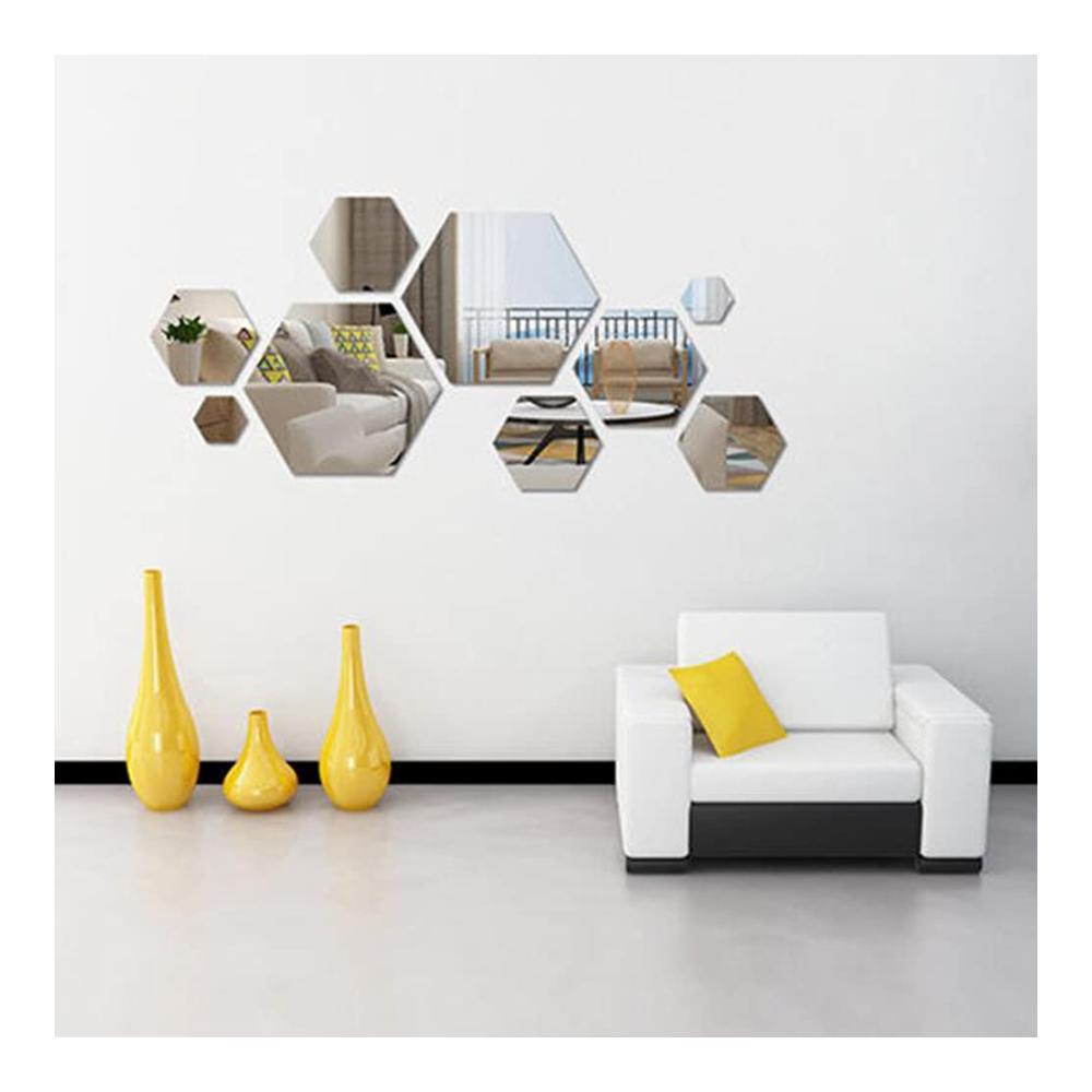 Entdecken Sie den Glanz Sechseckiger Wandspiegel Wandaufkleber Set - 24 stilvolle Silber-Akzente für Bad Küche Wohnzimmer & Umkleidekabine. Dekorieren Sie mit Stil & Eleganz! Spiegelnde Akzente für ein strahlendes Zuhause