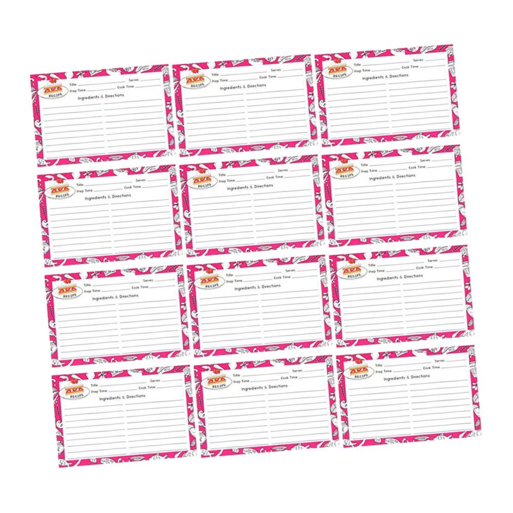 Buchstützen MILISTEN 50 Stück Rezeptkarte Kraft-rezeptkarten | Hochzeitsrezeptkarten | 3x5 Vokabelkarten | Kochen Wörterkarten | Karikatur Notizkarten | Braut Kartenzubehör