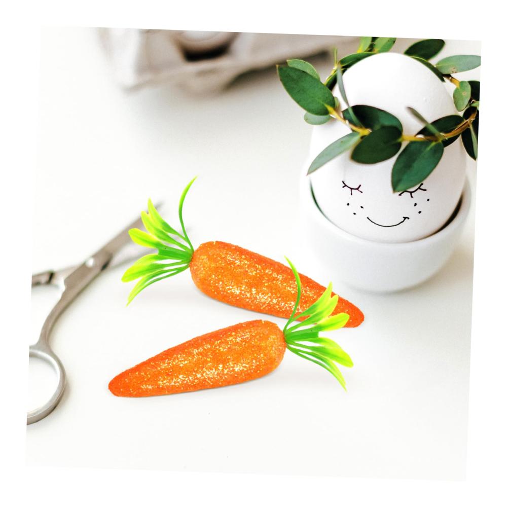 Frühlingsfrische Osterkarotten 20er Set Lebensechte Gemüsedeko für Ostern Karotten-Design für Festliche Tischdeko und Osterkörbchen Schaumkarotten-Imitation für Osterhasen-Liebhaber