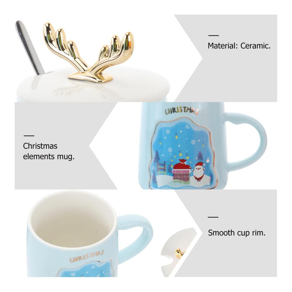 Genießen Sie Ihren Morgen mit Stil! 6er Set Espresso- & Mokkatassen | Weihnachtsmotiv | Keramik | Deckel | Perfektes Geschenk für die Feiertage
