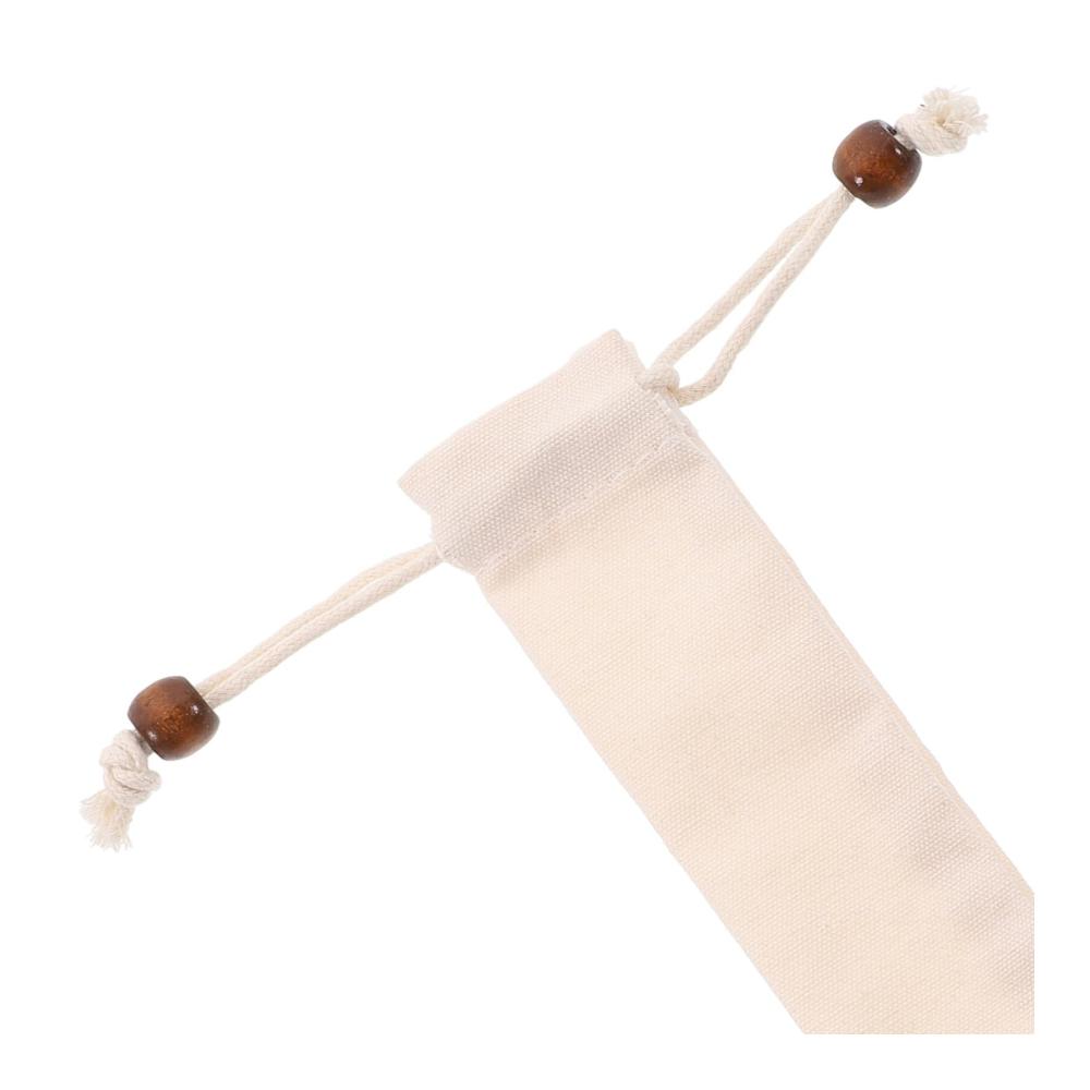 Nachhaltige Esskultur 5 Tragbare Essstäbchen mit Baumwollbeutel und Strohhalm-Tragetasche | Wiederverwendbare Bestecktasche für Gabel Löffel | Praktische Tragetasche für unterwegs | Umweltfreundliche Reisetasche für Trinkhalme und Essstäbchen