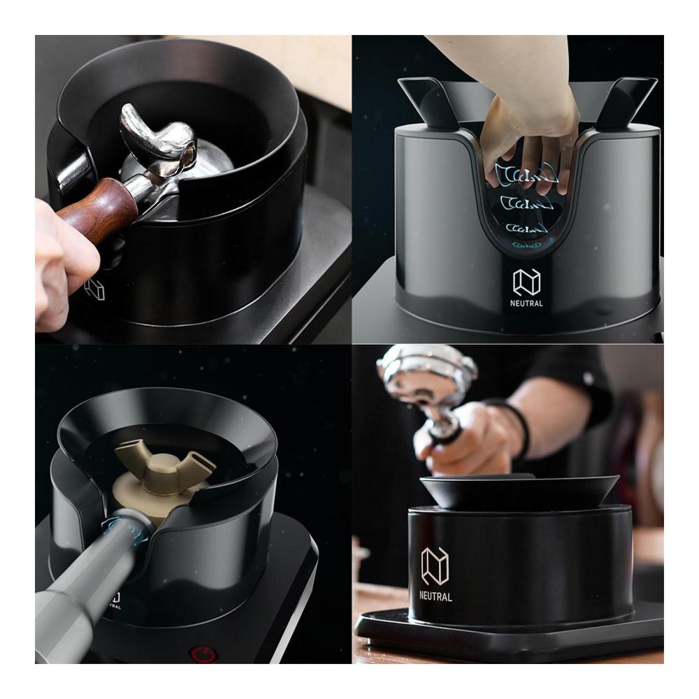 Elektrischer Pinselreiniger für Espresso-Maschinengriffe & Siebträger - Mit Acryleimer & 3 Bürstenköpfen