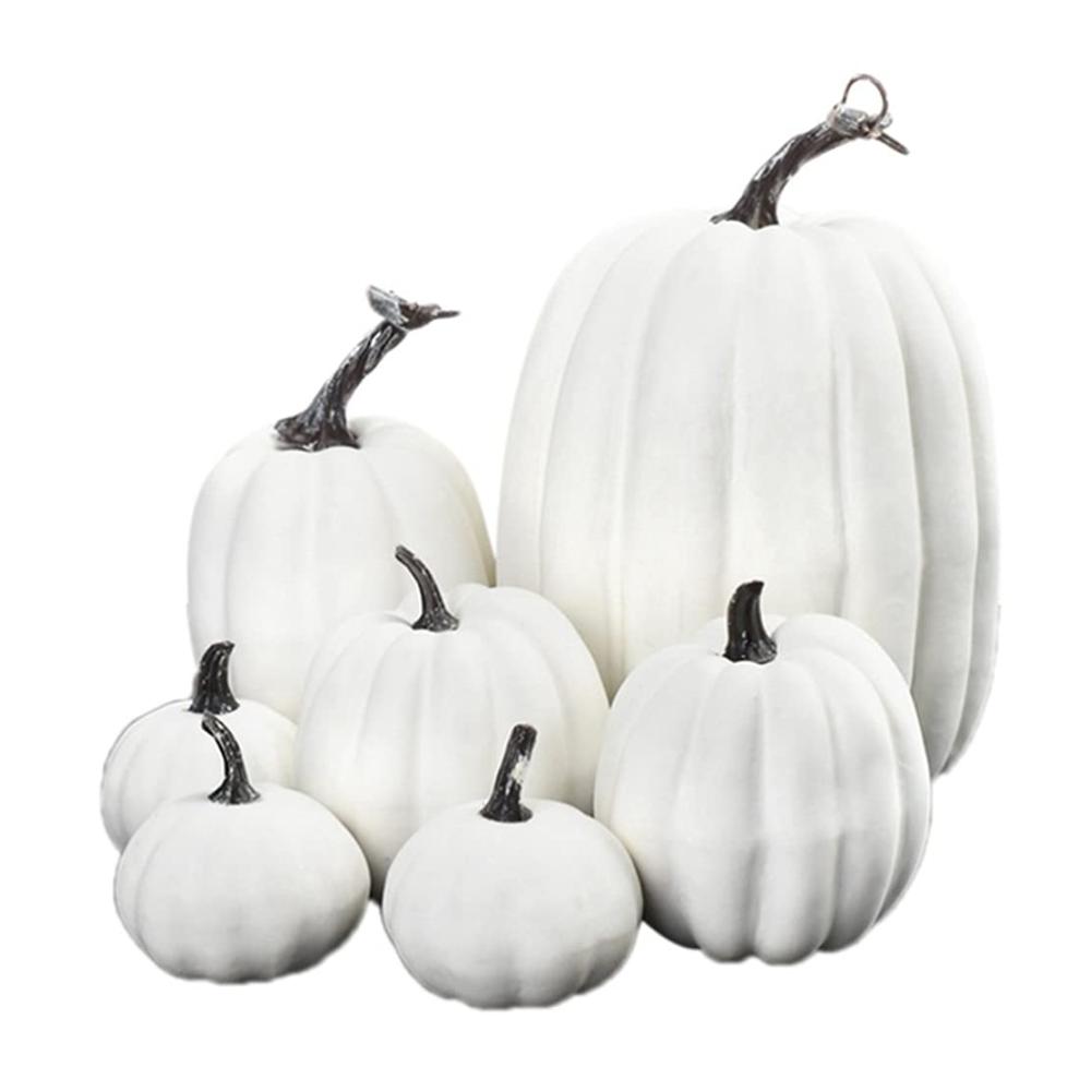 Gemüse-Extravaganza Realistisches DIY Modell für Halloween und Geburtstagsfeiern - Simulierter Kürbis Spaß für Zuhause Weiß inklusive