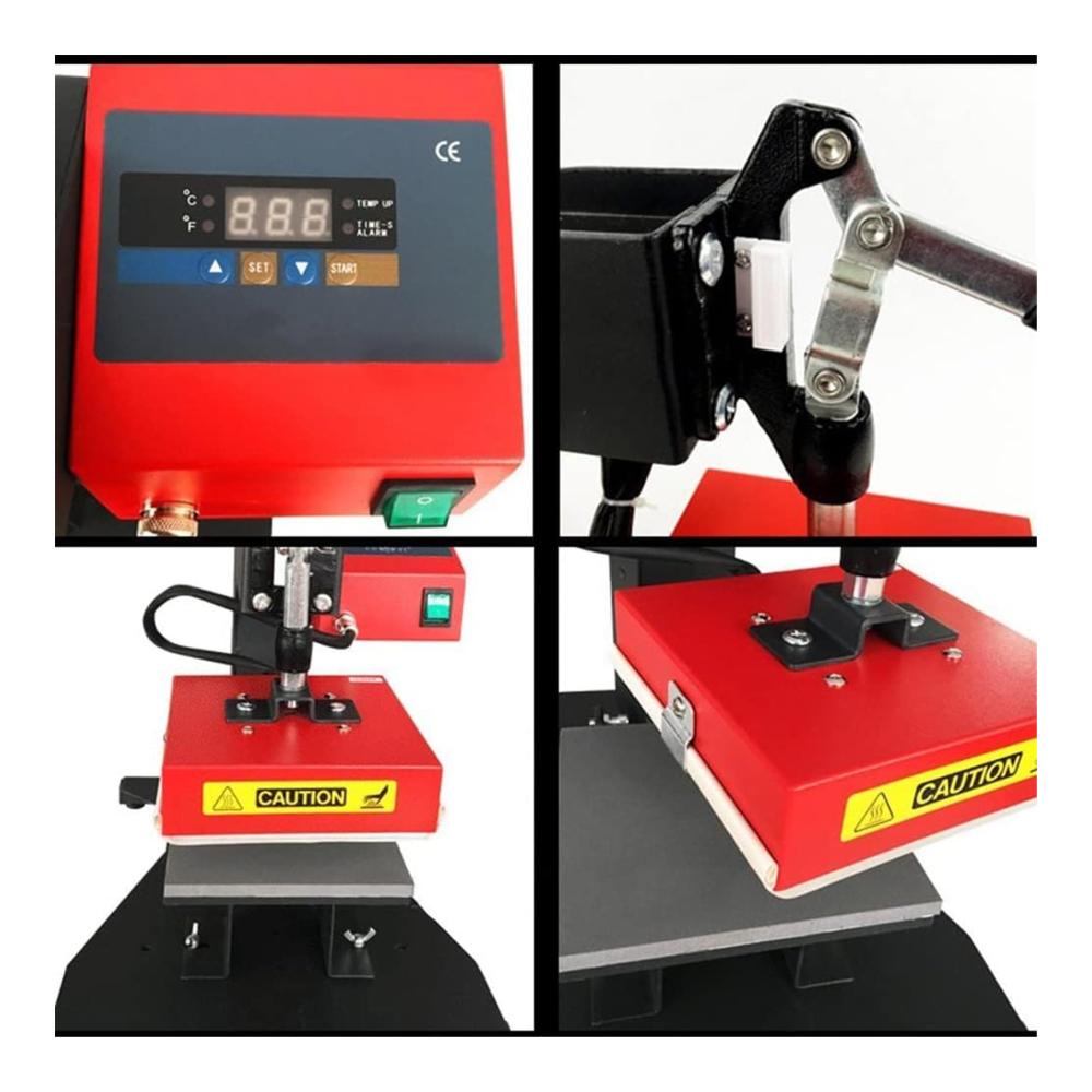 Hochwertige 5 9X5 9 Druckpresse | Sublimationshitze | T-Shirt-Druckmaschine | Tisch-Wegschwenk-Transferpresse für T-Shirts Kissenbezüge Stoffe Keramik Metalle | Perfekt für Heim und Gewerbe