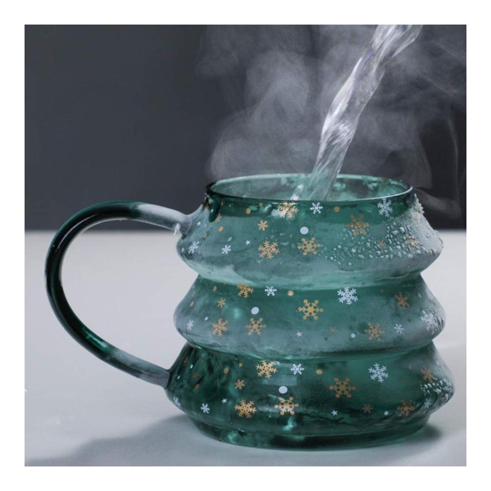 Genießen Sie Ihre Getränke stilvoll! Wassergläser 500 ml Weihnachtsbaumbecher für Büro Mark Kaffeetasse Single- und Double-Layer-Optionen für gemütliche Feiertage