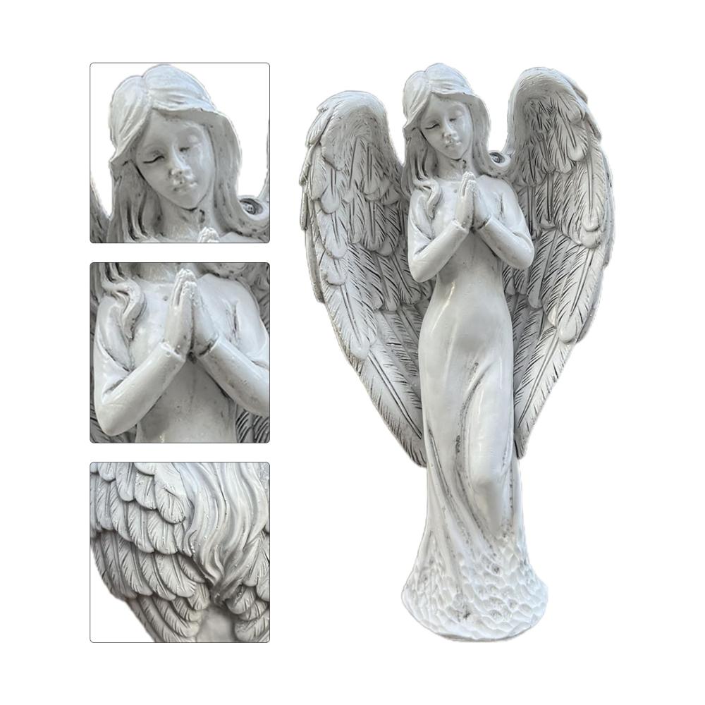 Engelsflügel Figurenstatue | Dekorative Gartenstatue für innen und außen - Göttliches Geschenk für Zuhause Wohnzimmer Garten und mehr! Ideal für Engel-Liebhaber und spirituelle Atmosphäre