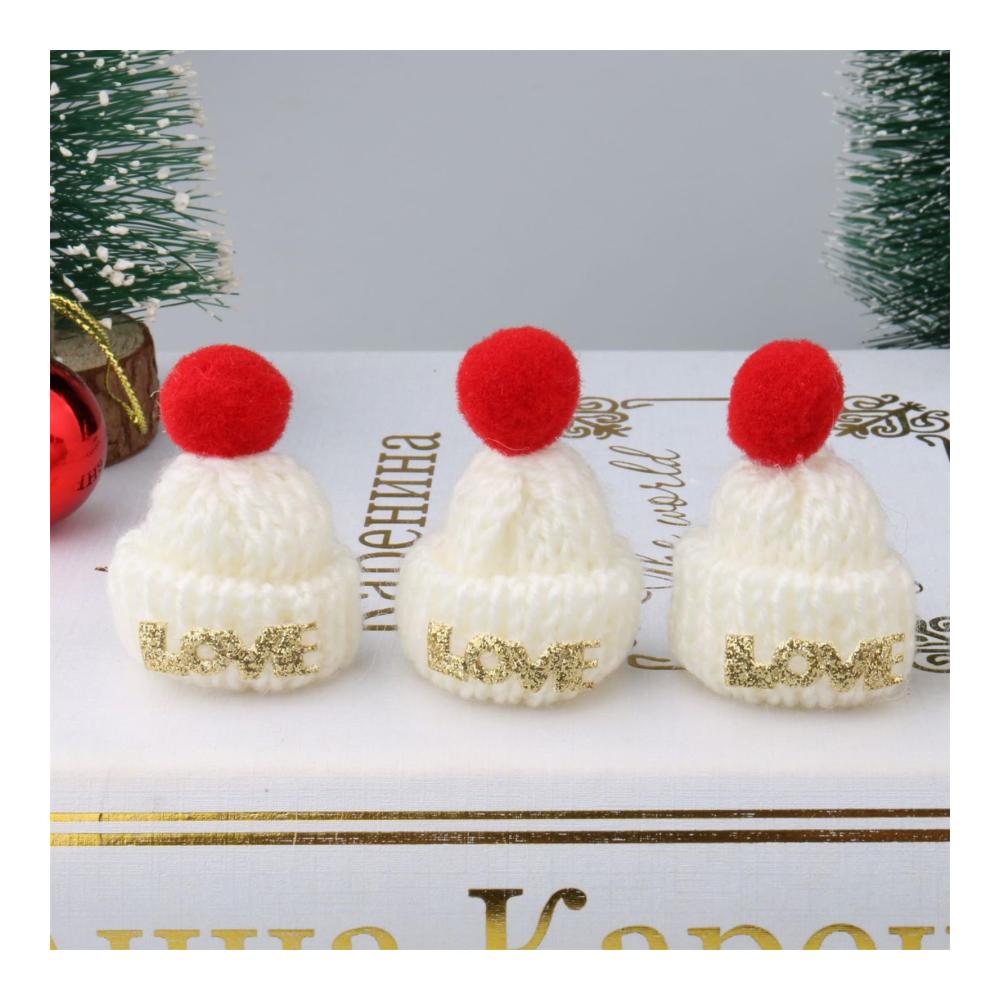 Perlenweben-Zubehör 120 Stück Mini Strickmützen für kreative Köpfe - Weihnachtsmützen Puppenhüte und mehr! Basteldekoration für kleine Meisterwerke