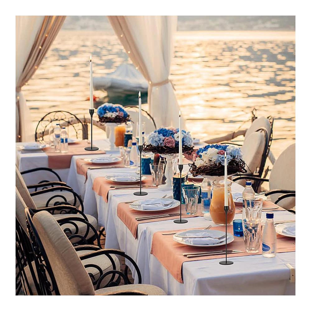 Elegantes Kerzenhalter-Set aus Edelstahl | Moderner Kerzenständer für Hochzeit Geburtstag und Party | Dekorativer Kerzenständer für Bankett und Bar | Exklusives Design für stilvolle Atmosphäre