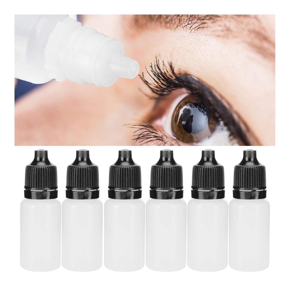 Flaschenkörbe & Träger 50 Leere Zusammendrückbare Tropfflaschen 10ml - Tragbare Augenflüssigkeitstropfer - Nachfüllbare Behälter mit Deckel für Zuhause - Schwarze Flaschen