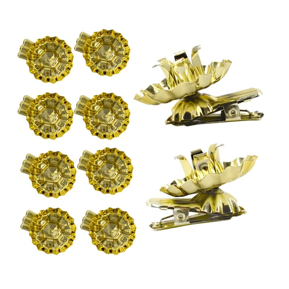 Eleganter Kerzenständer Clip Set für Weihnachtsbaum - Traditionelle Baumkerzenhalter Gold 24er Pack für festliche Atmosphäre