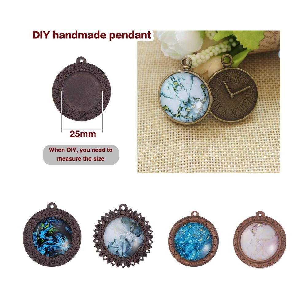 Mosaikfliesen 100 Stück Glas Cabochons - Halbrunde Kuppeln für Kunsthandwerk und Schmuckherstellung - 25mm Durchmesser - Dekorative Granulate in vielfältigen