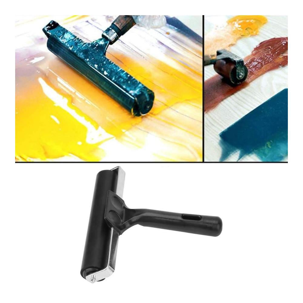 Entdecken Sie den handlichen Handroller für Kunst und Druckprojekte – 15 cm langer Gummiroller für Ölmalerei Druck und Stempelarbeiten – Ideal für Künstler und
